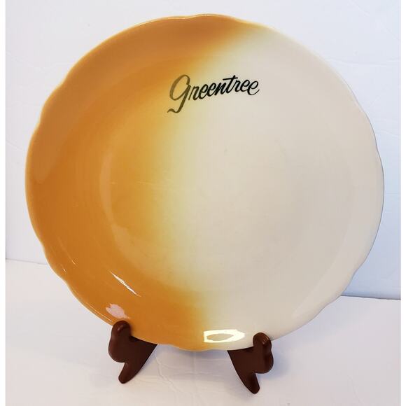Jackson China Greentree Airbrushed Orange White Restaurant Ware Dinner Plate - Picture 1 of 9